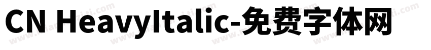 CN HeavyItalic字体转换